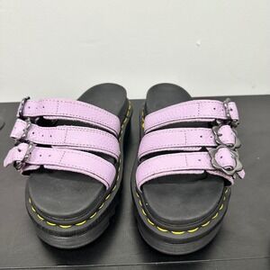 Dr. Martens Blaire Slide Sandals Lilac Buckle Straps Platform 5‎